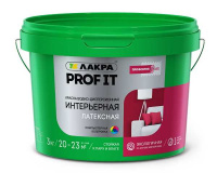 0007511 Краска Интерьерная Латексная Лакра PROF IT База А 3кг