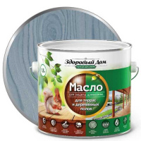 0007083 Масло для террас и деревянных полов Здоровый Дом серо-голубое 1,8л Л-С