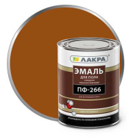 0007801 Эмаль ПФ-266 Лакра Зол.-корич. 1кг Л-С