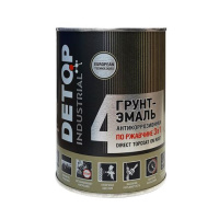 DTI-P07786 DETOP №4 - Грунт-эмаль по ржавчине 3 в 1 - Хаки (защитная) 750 мл