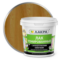 0007564 Лак в/д тонированный Лакра Дуб 0,9кг Л-С