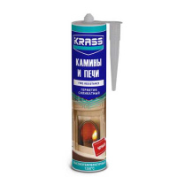 9591988 Герметик для каминов и печей 1500С KRASS силикатный Черный 300мл Россия (8311263)