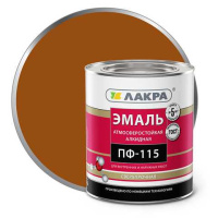 0007718 Эмаль ПФ-115 Лакра Коричневый 2,8кг Л-С