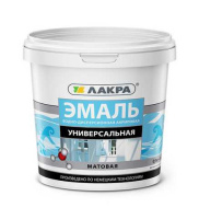 0008107 Эмаль акрил. универсальная Лакра Бел. мат. 0,9кг Л-С