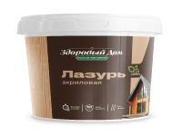 9594496 Деревозащитное средство Здоровый Дом Лазурь акриловая Бесцветный 0,8л