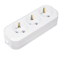 11-8704 Колодка 3 гнезда с заземлением REXANT