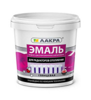  АКЦИЯ 0008105 Эмаль акрил. д/радиаторов отопления Лакра Бел. глянц. 0,9кг Л-С