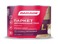 0006097 Лак паркетный алкидно-уретановый PARADE L10 Паркет & Деревянный пол Глянцев. 0,75л Россия