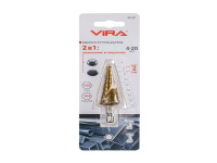 Сверло ступенчатое спиральное TiN 4-20 мм (шестигранный хвостовик) VIRA (551421)