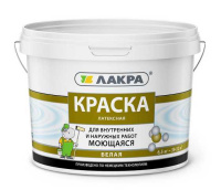 АКЦИЯ 8306486 Краска моющаяся латексная Лакра белоснежная  6,5кг (0007523)