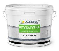 0007816 Штукатурка структурная декоративная Лакра с эффектом "зернистости" 3мм Белый 15кг Л-С