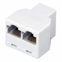  АКЦИЯ 03-0103 Компьютерный двойник RJ-45(8P-8C) (гнездо - 2 гнезда)  REXANT