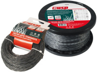 Леска для триммера с нейлон. сердечником, 15м, профиль-скрученный квадрат, d-2.4м (78295) упак 15шт