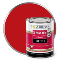0007726 Эмаль ПФ-115 Лакра Красный 1кг Л-С