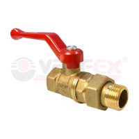 Кран шаровой латунный с американкой VALFEX ВН/НР ручка-рычаг, 1/2'' (56/14)