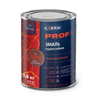 9590256 Эмаль термостойкая антикоррозионная Лакра PROF IT до 700С Красно-коричневый 0,8 кг