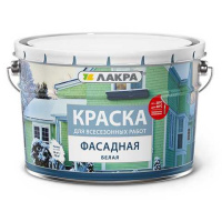 0007537 Краска фасадная всесезонная Лакра Белый 14кг Л-С