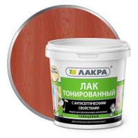 0007572 Лак в/д тонированный Лакра Рябина 0,9кг Л-С