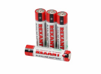 39-1012 Батарейка алкалиновая AAA/LR03 мизинчиковая 1,5В (упак 4 шт) REXANT (аналог 30-1012)