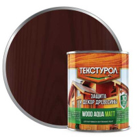 0013918 Текстурол WOOD AQUA MATT деревозащитное средство на вод. основе Махагон 0,8л Л-С