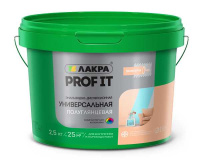 0008114 Эмаль универсальная Лакра PROF IT ВД  полуглянцевая база А 2,5 кг