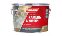 0006084 Лак для камня акриловый на растворит. PARADE L40 Камень & Кирпич Глянцев. 10л