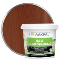0007566 Лак в/д тонированный Лакра Махагон 0,9кг Л-С
