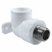 Угольник PPR с креплением НР 20 х 1/2" (Lammin) 80/20