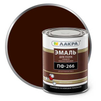 0007805 Эмаль ПФ-266 Лакра Красно-кор. 1кг Л-С