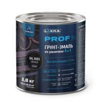 8311389 Грунт-эмаль по ржавчине 4 в 1 быстросохнущая Лакра PROF IT Черный, RAL 9005 2,8 кг