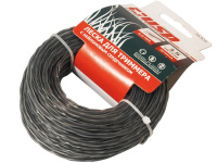 Леска для триммера с нейлон. сердечником, 15м, профиль-скрученный квадрат, d- 3.0м (78305) упак 12шт