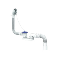 S103 CИФОН АВТОМАТ ДЛЯ ВАННЫ И ГЛУБОКОГО ПОДДОНА С ПЕРЕЛИВОМ И ГИБКИМ СОЕДИНЕНИЕМ д.40х 40/50 ПРЯМОТ