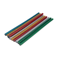 09-1285 Клеевые стержни REXANT, Ø11 мм, 270 мм, цветные с блестками, 10 шт., хедер