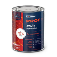 9590255 Эмаль термостойкая антикоррозионная Лакра PROF IT до 700С Белый  0,8 кг