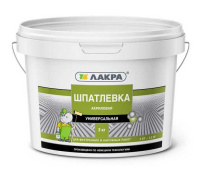 0008034 Шпатлевка акриловая универсальная Лакра для внутренних и наружных работ 3кг Россия