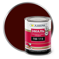 0007784 Эмаль ПФ-115 Лакра Шоколадно-коричневый 1кг Л-С