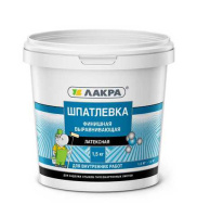 0008045 Шпатлевка латексная финишная выравнивающая Лакра для гипсокартона 1,5кг Россия