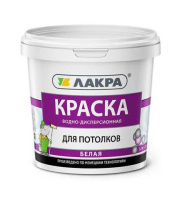 8306459 Краска акриловая для потолков Лакра белоснежная 1,3кг (0007467)