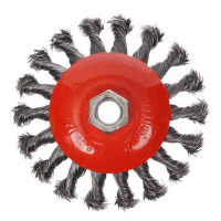 2302041 Щетка-крацовка коническая, для УШМ, стальная. витая проволока,  115мм