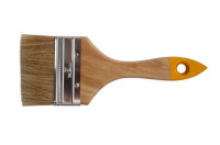 0101930 Кисть плоская "Хобби", натуральная щетина, дер. рукоятка, 75мм, Китай