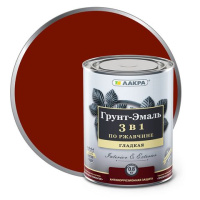 9591631 Грунт-эмаль 3 в 1 Лакра Красный 0,8 кг Л-С