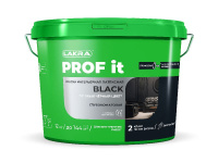 9592585 Краска интерьерная латексная Лакра PROF IT BLACK чёрная 12 кг