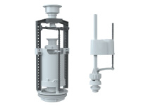 Комплект арматуры клапан спускной и наполнительный с нижней подводкой (кнопка белая) SM-N/W