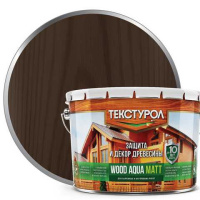 0013922 Текстурол WOOD AQUA MATT деревозащитное средство на вод. основе Орех 10л Л-С