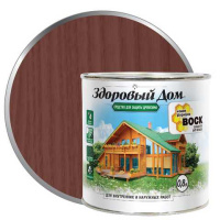 9592387 Деревозащитное средство Здоровый Дом 2в1 Махагон 0,8л (0007015)