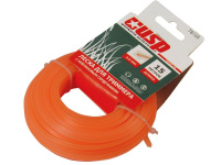 Леска для триммера с нейлоновым сердечником, длина 15м, профиль- квадрат, d-3.0мм (78165) упак 12шт