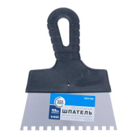 1201156 Шпатель малярн. нержав. 150мм, зуб 6х6 пласт руч.  Россия