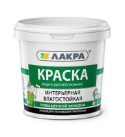 8306464 Краска акриловая интерьерная влагостойкая Лакра белоснежная 1,3кг (0007491)