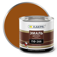 0007803 Эмаль ПФ-266 Лакра Зол.-корич. 2кг Л-С