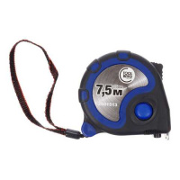 2501513 Рулетка 7,5мх25мм (обрезиненый корпус,3фиксатора,магнит)  60 Китай